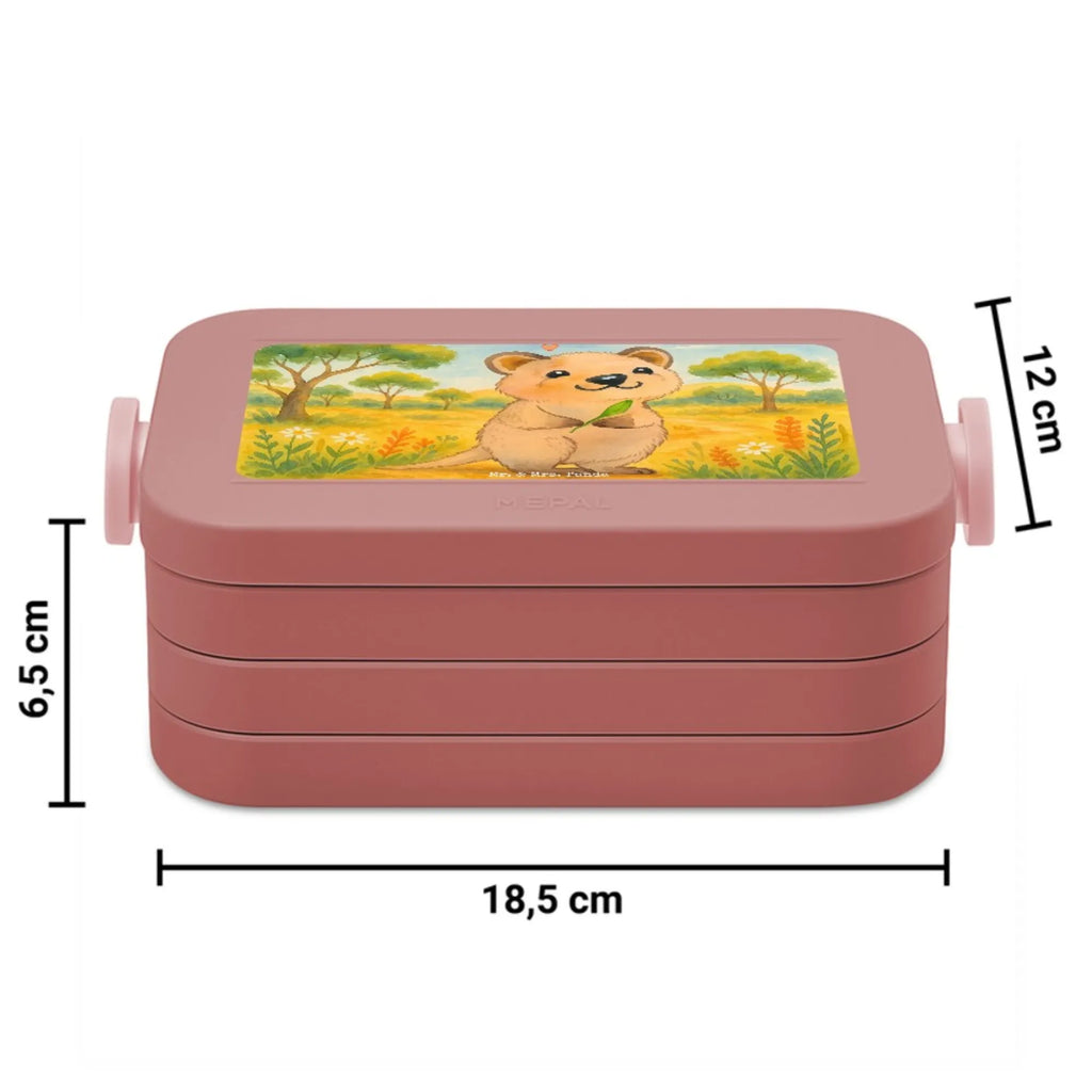 MEPAL Bentobox Quokka Happy Design Lunchbox, Brotdose, Bentobox, Tiermotive, Gute Laune, lustige Sprüche, Tiere, Lustiger Spruch, Aufschieberitis, Quokka, Niedliches Tier, Dinge erledigen, Verschieben