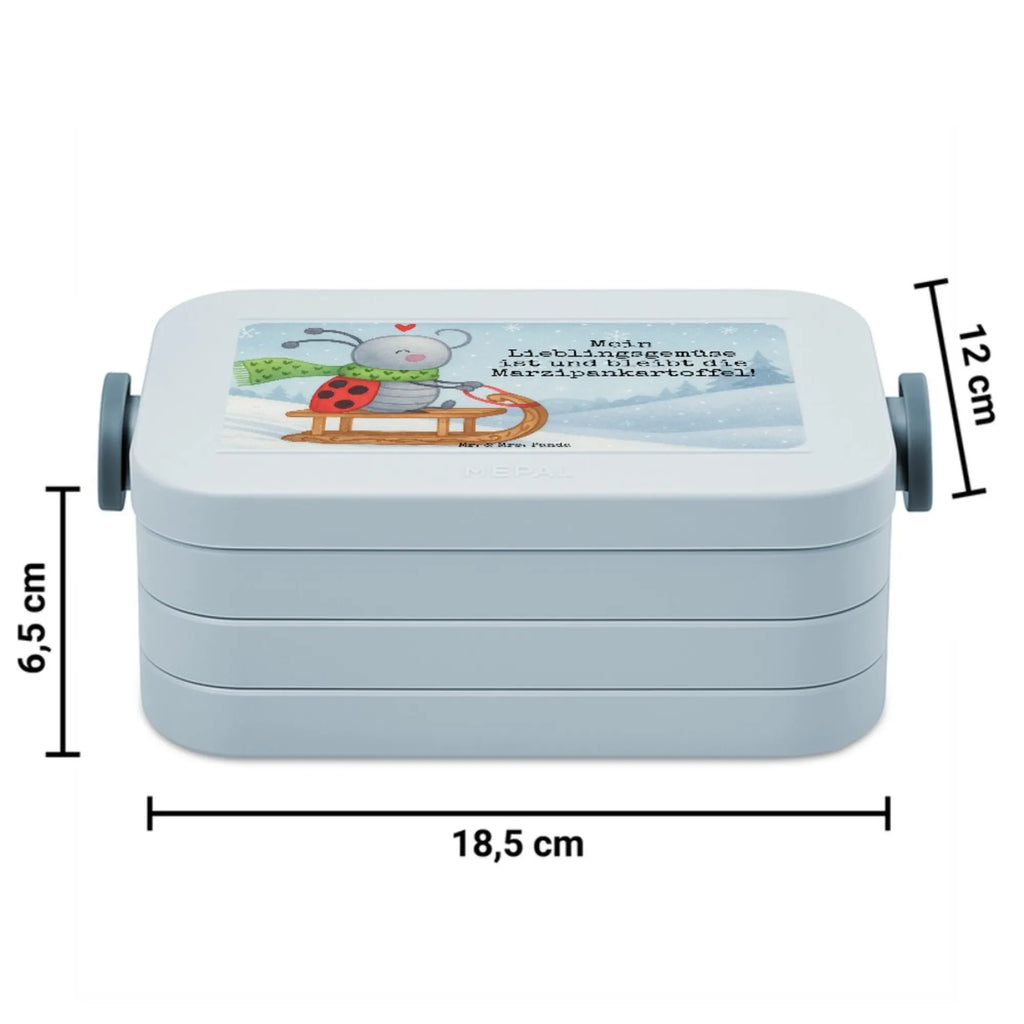 MEPAL Bentobox Smörle Rodeln Design Brotdose, Bentobox, Lunchbox, Winter, Weihnachten, Weihnachtsdeko, Nikolaus, Advent, Heiligabend, Wintermotiv, Smörle, Marzipan, Schlittenfahren