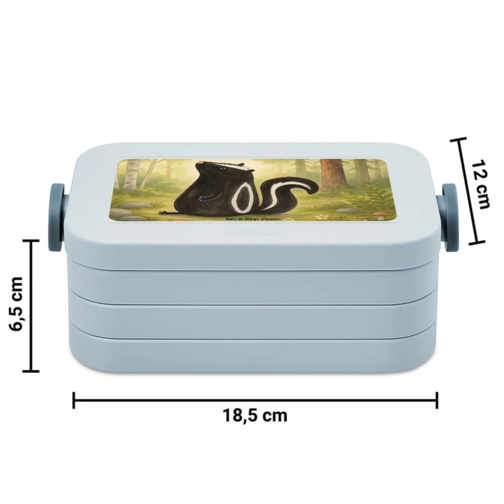 MEPAL Bentobox Stinktier Sitzen Design Bentobox, Lunchbox, Brotdose, Stinktier, Skunk, Spruch, Wildtier, Büro, Besserwisser, Raubtier, Stinker, Stinki, Recht