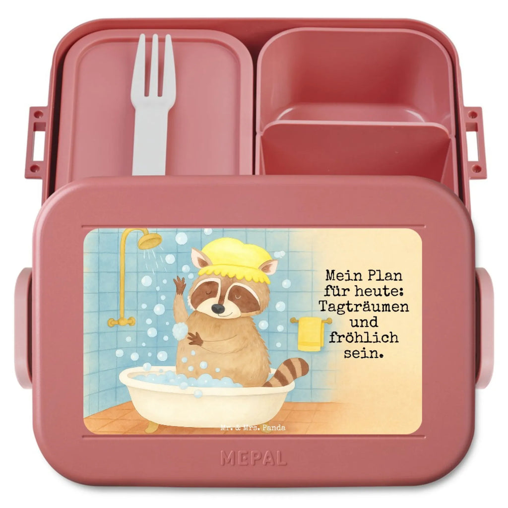 MEPAL Bentobox Waschbär Design Bentobox, Lunchbox, Brotdose, Tiermotive, Gute Laune, lustige Sprüche, Tiere, Plan, Waschbär, Tagträumen, waschen, Fröhlich, Seifenblasen