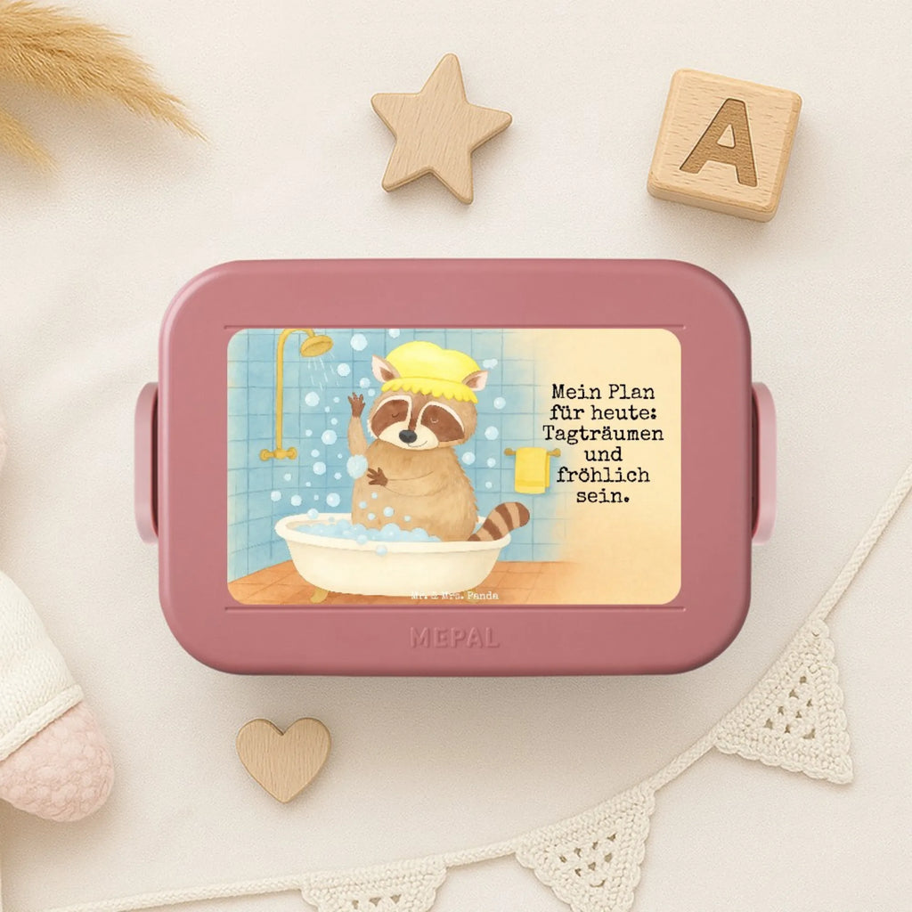 MEPAL Bentobox Waschbär Design Bentobox, Lunchbox, Brotdose, Tiermotive, Gute Laune, lustige Sprüche, Tiere, Plan, Waschbär, Tagträumen, waschen, Fröhlich, Seifenblasen