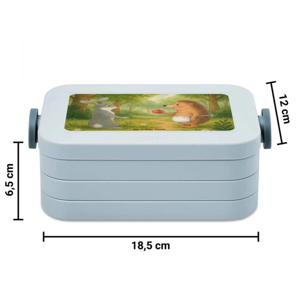MEPAL Bentobox Hase Igel Design Lunchbox, Brotdose, Bentobox, Tiermotive, Gute Laune, lustige Sprüche, Tiere, Spruch romantisch, Trösten, Liebe Spruch, Igel und Hase, Trennungsschmerz, Herzschmerz, Liebeskummer Geschenk, Hase, Igel
