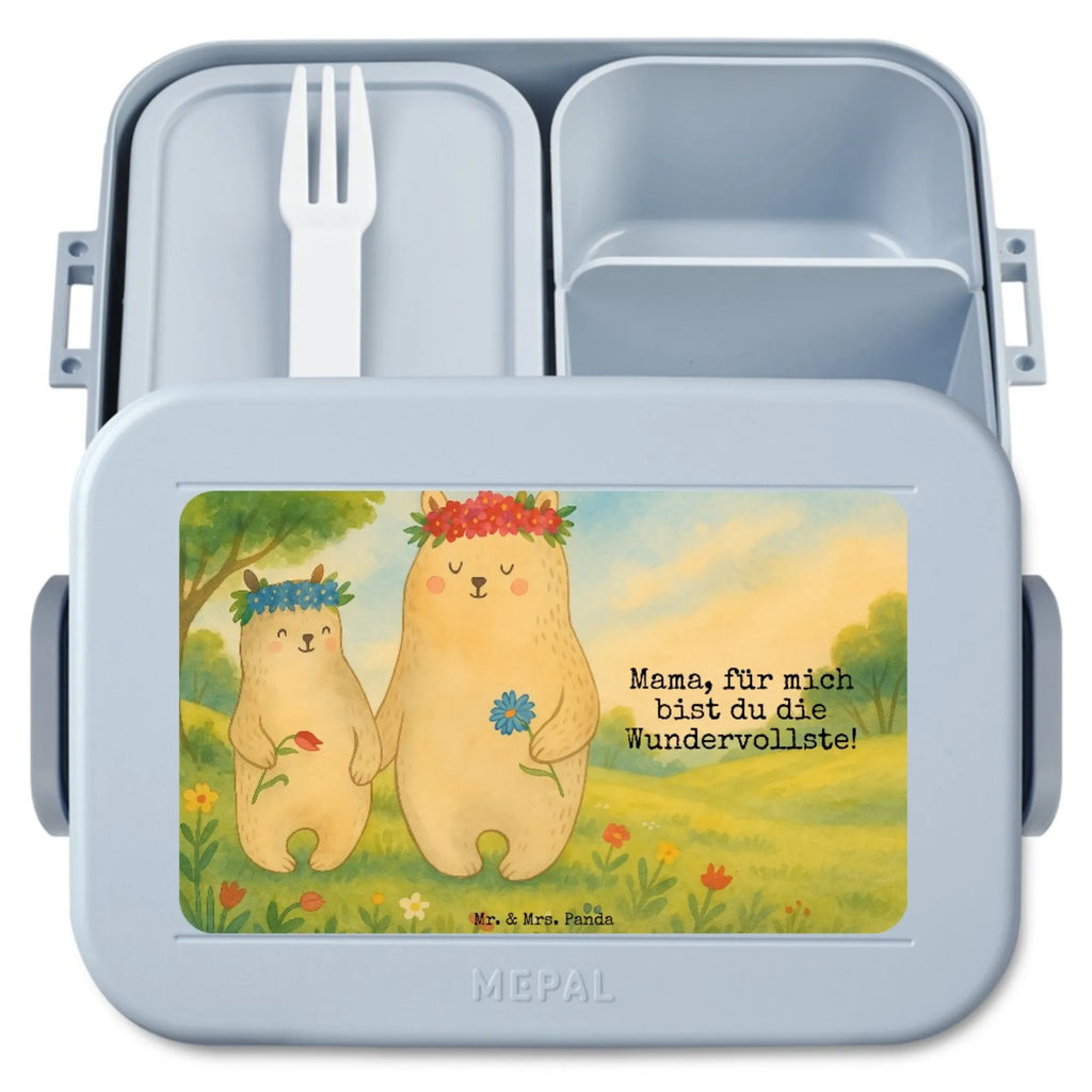 MEPAL Bentobox Bären mit Blumenkranz Design Lunchbox, Brotdose, Bentobox, Familie, Vatertag, Muttertag, Bruder, Schwester, Mama, Papa, Oma, Opa, beste Mutter, Lieblingsmensch, Kind, Mutti, Geschenk Mama. Muttertag, Bär, Family, weltbeste Mama, Mami, Lieblingsmama, Bären, Töchter, Kinder, Tochter, Vorbild, Mutter
