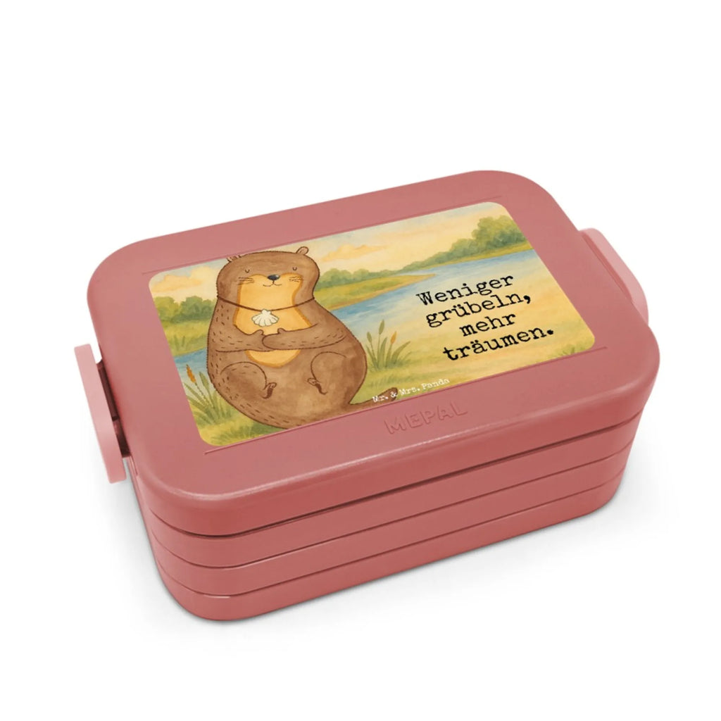 MEPAL Bentobox Otter Muschel Design Bentobox, Brotdose, Lunchbox, Otter, Fischotter, Seeotter, Otterliebe, Büro, Tagträumen, träumen, Motivation, grübeln
