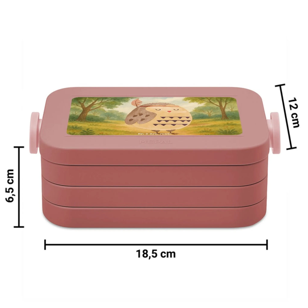 MEPAL Bentobox Eule Federschmuck Design Bentobox, Lunchbox, Brotdose, Eule, Reisespruch, Das Leben ist ein Abenteuer, Owl, Eule Deko, Dekoration, Federschmuck