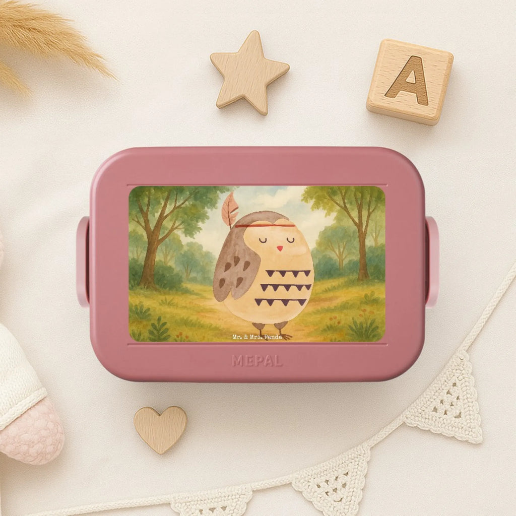 MEPAL Bentobox Eule Federschmuck Design Bentobox, Lunchbox, Brotdose, Eule, Reisespruch, Das Leben ist ein Abenteuer, Owl, Eule Deko, Dekoration, Federschmuck