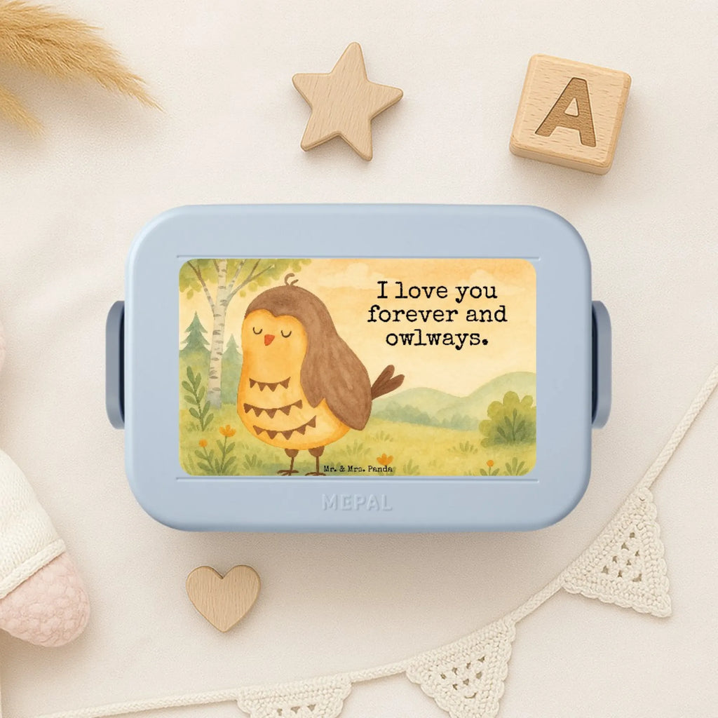 MEPAL Bentobox Eule Zufrieden Design Bentobox, Brotdose, Lunchbox, Eule, Romantisch, Spruch schön, Geschenk Hochzeitstag, Eule deko, Owl, Eule Spruch, Wortspiel lustig, Liebe Spruch