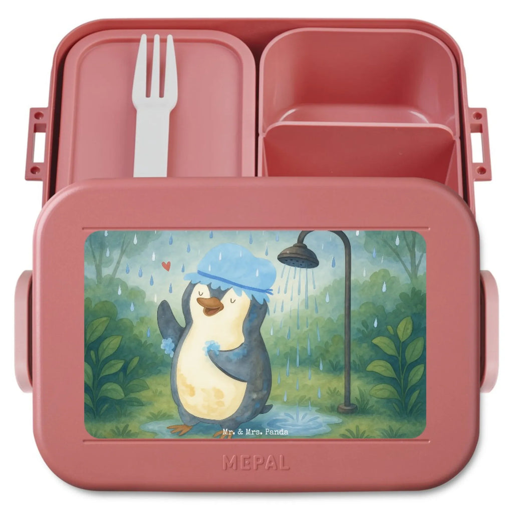 MEPAL Bentobox Pinguin Duschen Design Brotdose, Lunchbox, Bentobox, Pinguin, Dusche, Pinguine, glücklich sein, Neuanfang, Motivation, Lebensmotto, duschen, Neustart