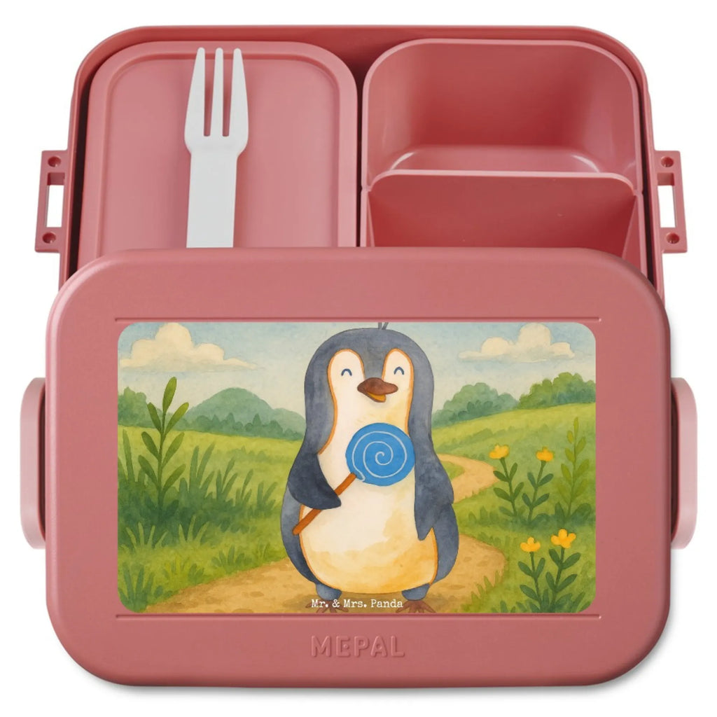 MEPAL Bentobox Pinguin Lolli Design Brotdose, Lunchbox, Bentobox, Pinguin, Lolli, Rebell, Süßigkeiten, Blödsinn, Ganove, Gauner, Rabauke, Spruch, Pinguine