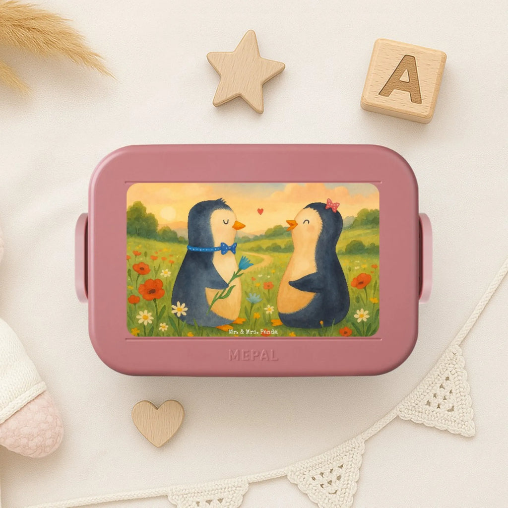 MEPAL Bentobox Pinguin Pärchen Design Bentobox, Brotdose, Lunchbox, Pinguin, Hochzeit, Pinguine, Hochzeitsgeschenk, Traumpaar, Liebe, Liebesgeschenk, Liebespaar, Jahrestag, große Liebe, Liebesbeweis, Hochzeitstag, Verlobung