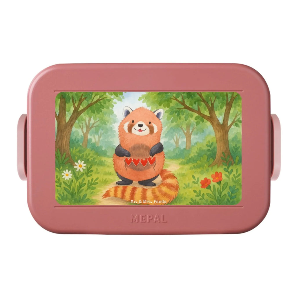 MEPAL Bentobox Roter Panda Design Lunchbox, Bentobox, Brotdose, Tiermotive, Gute Laune, lustige Sprüche, Tiere, Herz, Lieblingsmensch, Liebe, Panda, Rot, Liebling