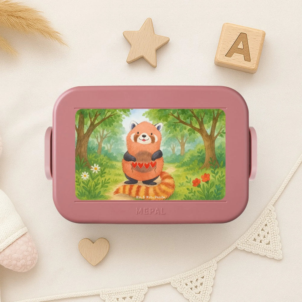 MEPAL Bentobox Roter Panda Design Lunchbox, Bentobox, Brotdose, Tiermotive, Gute Laune, lustige Sprüche, Tiere, Herz, Lieblingsmensch, Liebe, Panda, Rot, Liebling