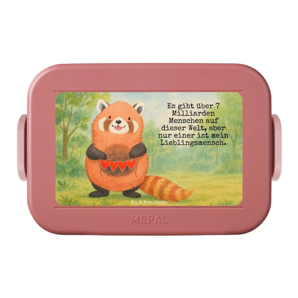 MEPAL Bentobox Roter Panda Design Lunchbox, Bentobox, Brotdose, Tiermotive, Gute Laune, lustige Sprüche, Tiere, Herz, Lieblingsmensch, Liebe, Panda, Rot, Liebling