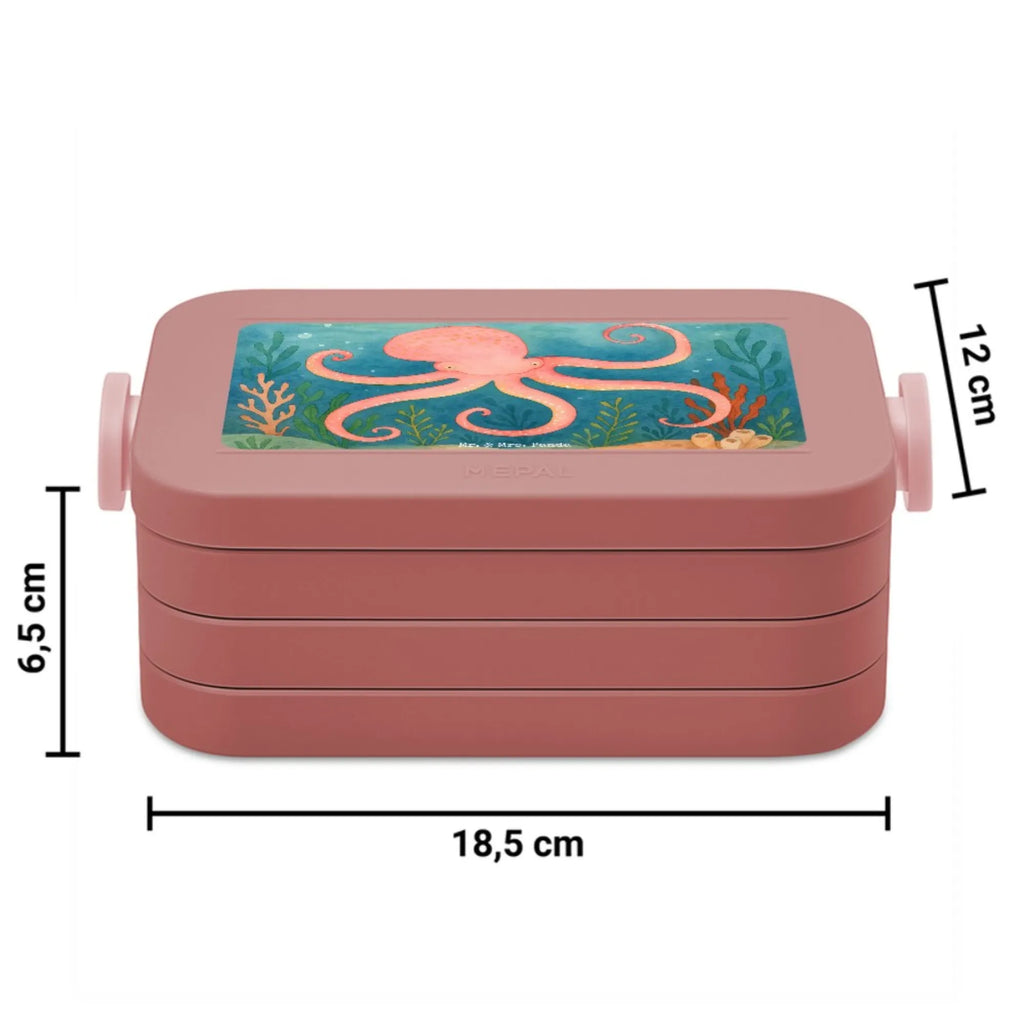MEPAL Bentobox Tintenfisch Design Lunchbox, Bentobox, Brotdose, Tiermotive, Gute Laune, lustige Sprüche, Tiere, Meer, Wasser, Tintenfisch, Meerestier, Arme, Krake, Ozean