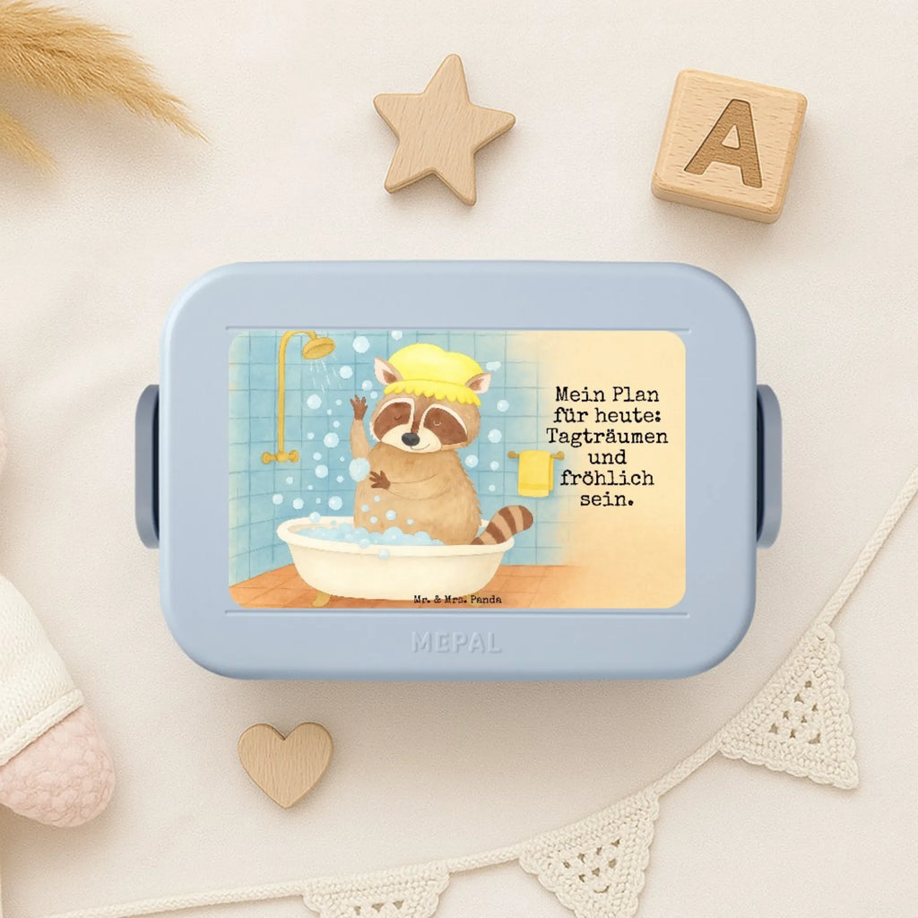 MEPAL Bentobox Waschbär Design Bentobox, Lunchbox, Brotdose, Tiermotive, Gute Laune, lustige Sprüche, Tiere, Plan, Waschbär, Tagträumen, waschen, Fröhlich, Seifenblasen