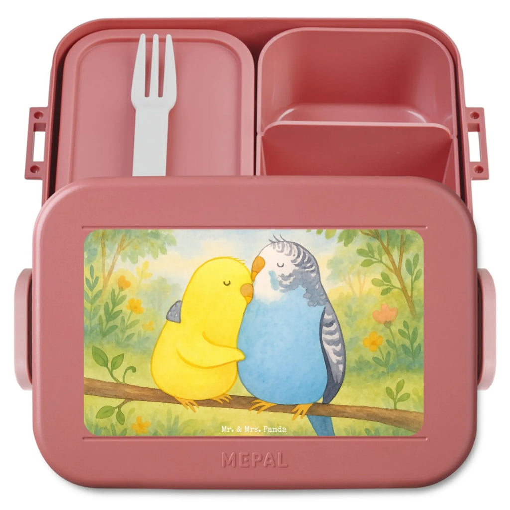 MEPAL Bentobox Wellensittich Liebe Design Bentobox, Brotdose, Lunchbox, Liebe, Partner, Freund, Freundin, Ehemann, Ehefrau, Heiraten, Verlobung, Heiratsantrag, Liebesgeschenk, Jahrestag, Hocheitstag, Nähe, Vögel, Vertrauen, Kuscheln, Wellensittich