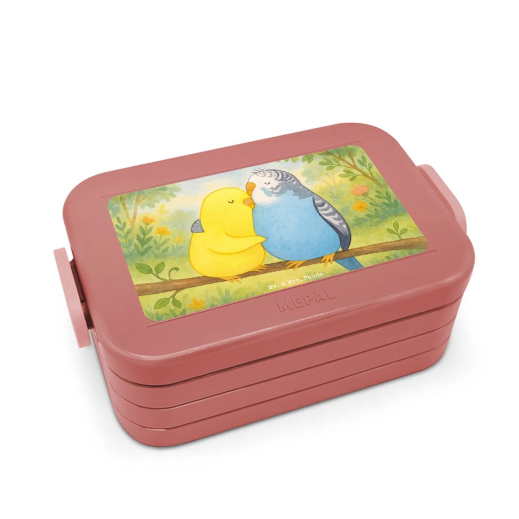 MEPAL Bentobox Wellensittich Liebe Design Bentobox, Brotdose, Lunchbox, Liebe, Partner, Freund, Freundin, Ehemann, Ehefrau, Heiraten, Verlobung, Heiratsantrag, Liebesgeschenk, Jahrestag, Hocheitstag, Nähe, Vögel, Vertrauen, Kuscheln, Wellensittich