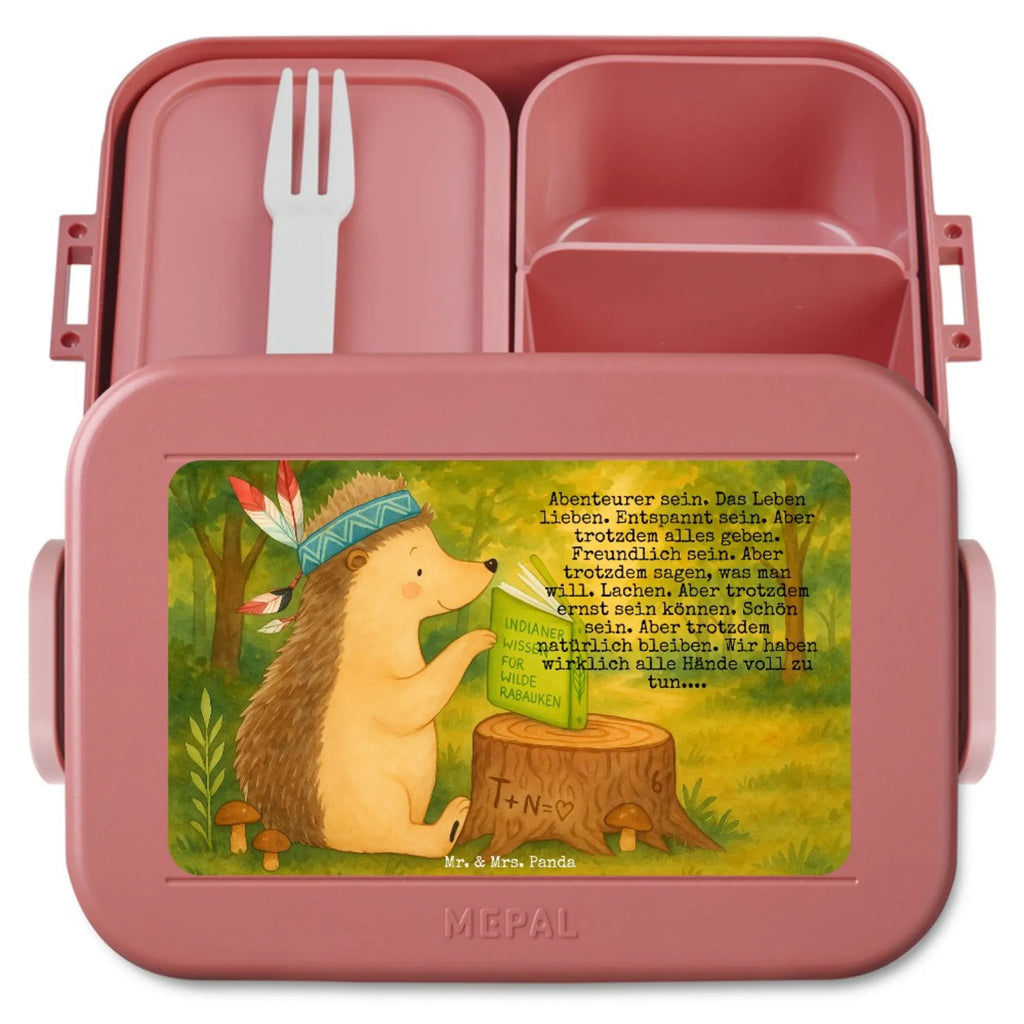 MEPAL Bentobox Igel Federschmuck Design Brotdose, Bentobox, Lunchbox, Waldtiere, Tiere, Lagerfeuer, Indianer, Camping, Igel, Abenteuer