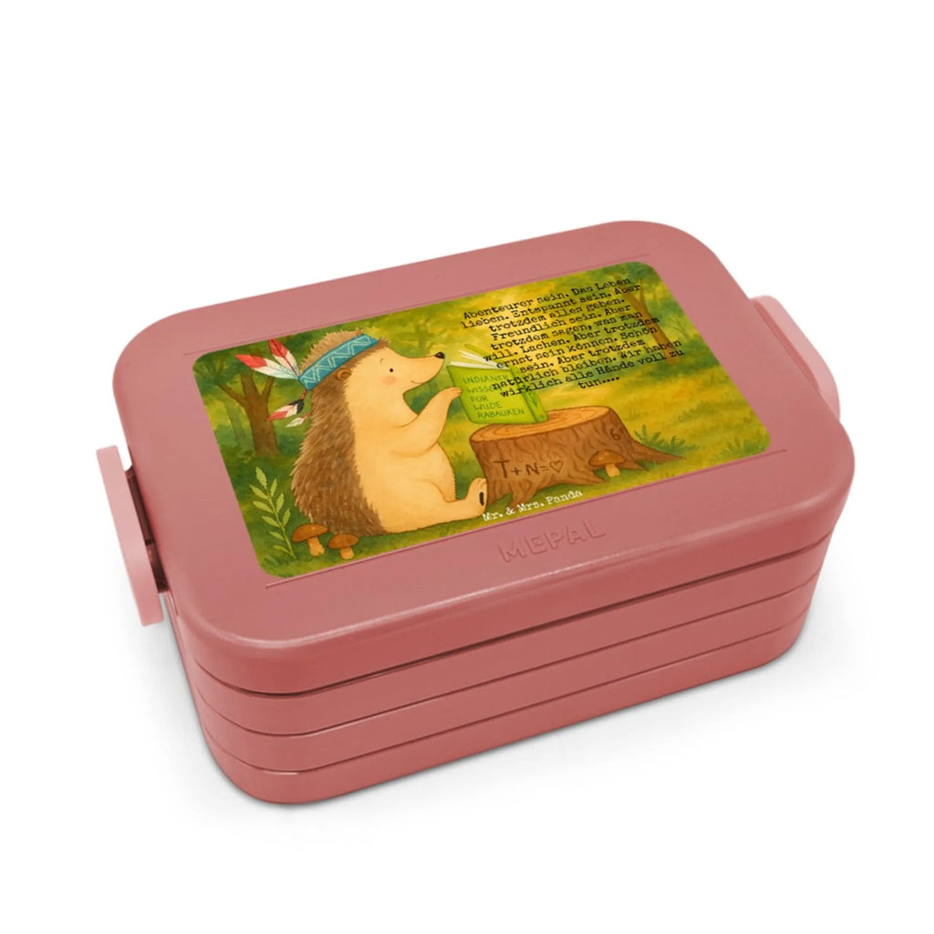 MEPAL Bentobox Igel Federschmuck Design Brotdose, Bentobox, Lunchbox, Waldtiere, Tiere, Lagerfeuer, Indianer, Camping, Igel, Abenteuer
