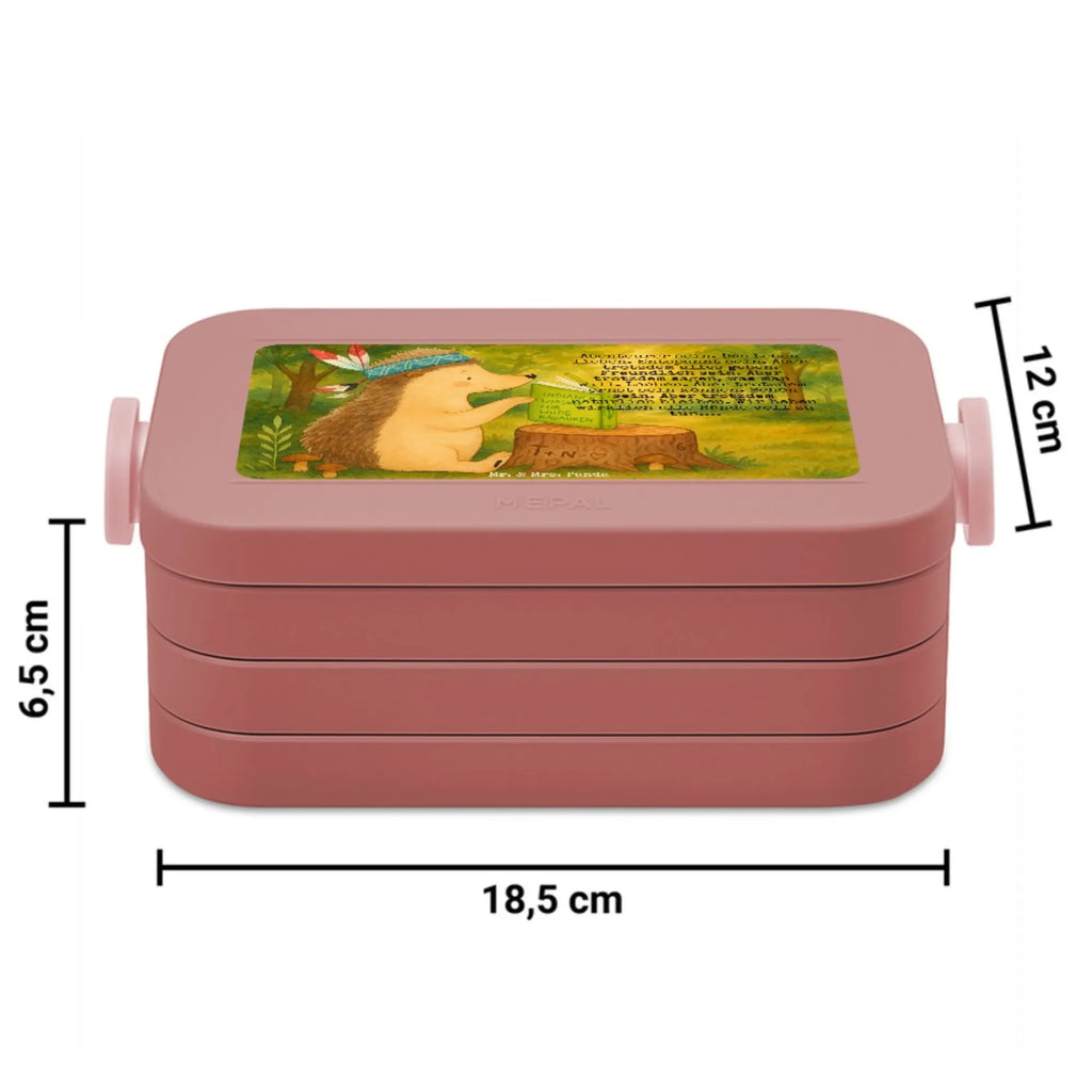 MEPAL Bentobox Igel Federschmuck Design Brotdose, Bentobox, Lunchbox, Waldtiere, Tiere, Lagerfeuer, Indianer, Camping, Igel, Abenteuer