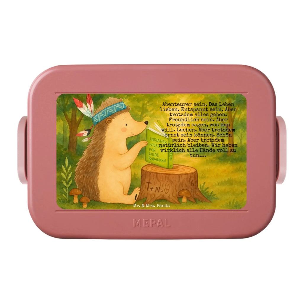 MEPAL Bentobox Igel Federschmuck Design Brotdose, Bentobox, Lunchbox, Waldtiere, Tiere, Lagerfeuer, Indianer, Camping, Igel, Abenteuer