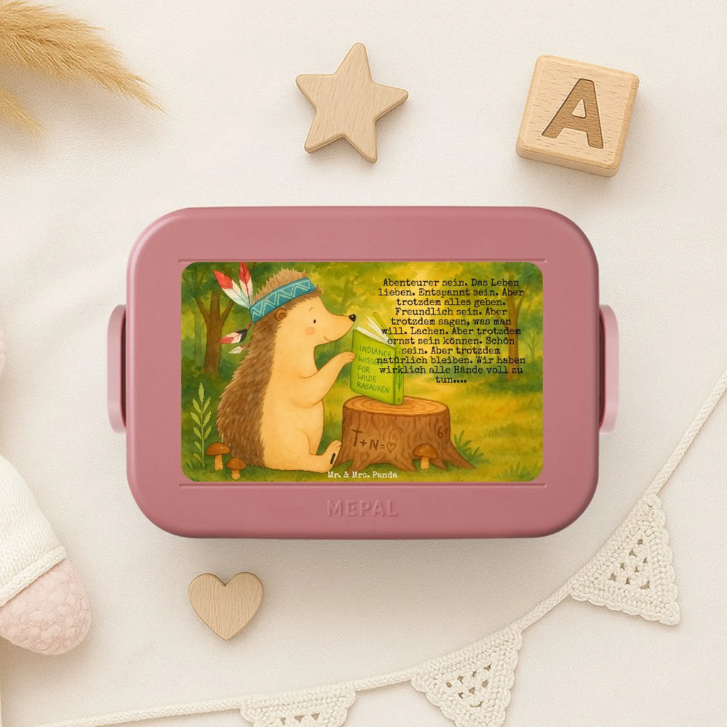 MEPAL Bentobox Igel Federschmuck Design Brotdose, Bentobox, Lunchbox, Waldtiere, Tiere, Lagerfeuer, Indianer, Camping, Igel, Abenteuer