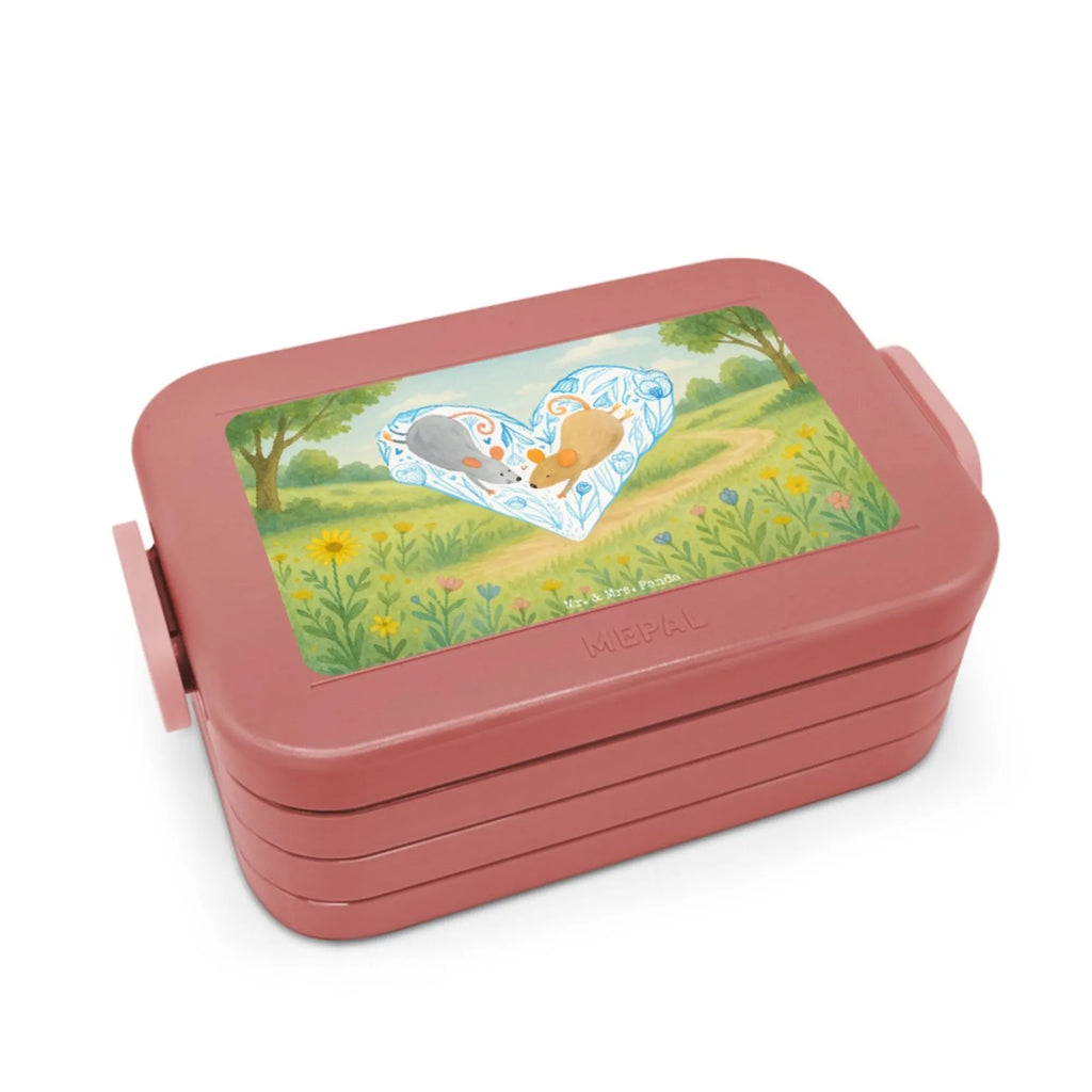 MEPAL Bentobox Mäuse Herz Design Lunchbox, Bentobox, Brotdose, Liebe, Partner, Freund, Freundin, Ehemann, Ehefrau, Heiraten, Verlobung, Heiratsantrag, Liebesgeschenk, Jahrestag, Hocheitstag, Liebesbotschaft, Hochzeit, Love, Lieblingsmensch, Geschenk für zwei, Liebesbeweis, Maus, Mäuse, Gemeinsamkeit