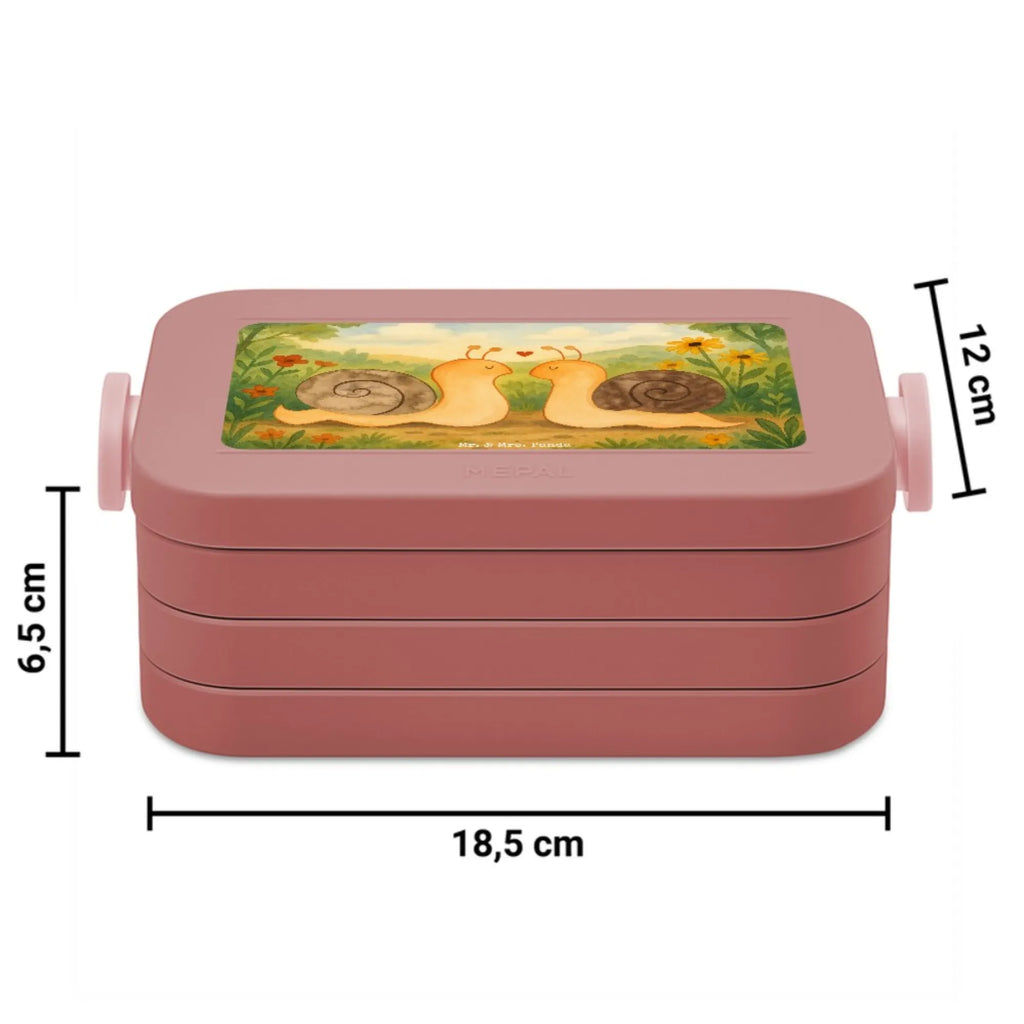 MEPAL Bentobox Schnecken Liebe Design Lunchbox, Brotdose, Bentobox, Liebe, Partner, Freund, Freundin, Ehemann, Ehefrau, Heiraten, Verlobung, Heiratsantrag, Liebesgeschenk, Jahrestag, Hocheitstag