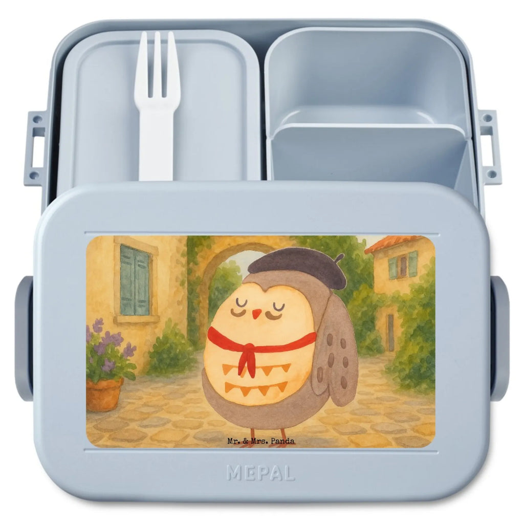 MEPAL Bentobox Eule Frankreich Design Lunchbox, Brotdose, Bentobox, Eule, das Leben ist schön, Owl, Spruch Französisch, hibou, Spruch schön, Frankreich, La vie est belle, Eulen, Eule Deko