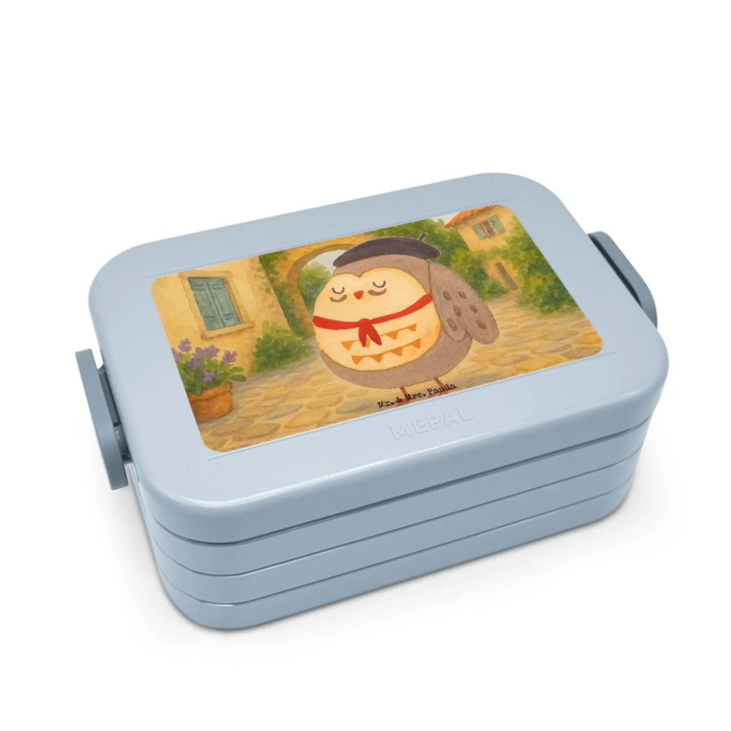 MEPAL Bentobox Eule Frankreich Design Lunchbox, Brotdose, Bentobox, Eule, das Leben ist schön, Owl, Spruch Französisch, hibou, Spruch schön, Frankreich, La vie est belle, Eulen, Eule Deko