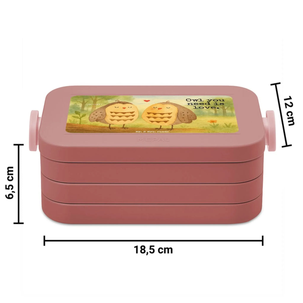 MEPAL Bentobox Eulen Liebe Design Bentobox, Brotdose, Lunchbox, Eule, Liebe Spruch, Liebe, Owl, Wortspiel lustig, Freundin Geschenk, All you need is love, Eule Deko, Freund, Hochzeit Spruch