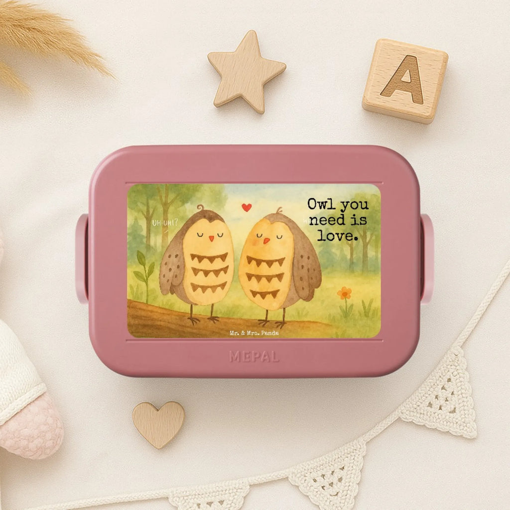 MEPAL Bentobox Eulen Liebe Design Bentobox, Brotdose, Lunchbox, Eule, Liebe Spruch, Liebe, Owl, Wortspiel lustig, Freundin Geschenk, All you need is love, Eule Deko, Freund, Hochzeit Spruch