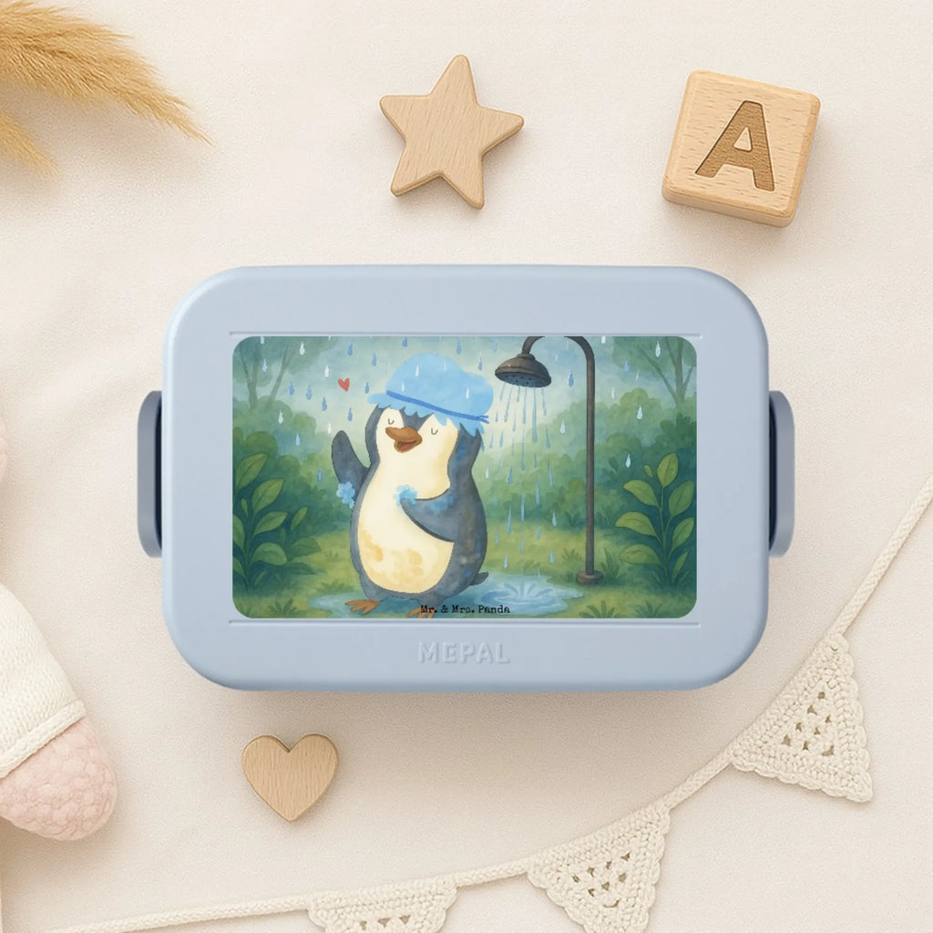MEPAL Bentobox Pinguin Duschen Design Brotdose, Lunchbox, Bentobox, Pinguin, Dusche, Pinguine, glücklich sein, Neuanfang, Motivation, Lebensmotto, duschen, Neustart