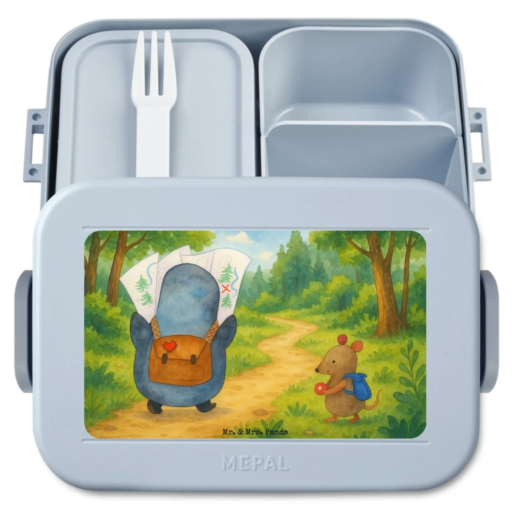 MEPAL Bentobox Pinguin & Maus Wanderer Design Bentobox, Lunchbox, Brotdose, Pinguin, Abenteuer, wandern, Pinguine, Abenteurer, Roadtrip, Wanderlust, Ausflug