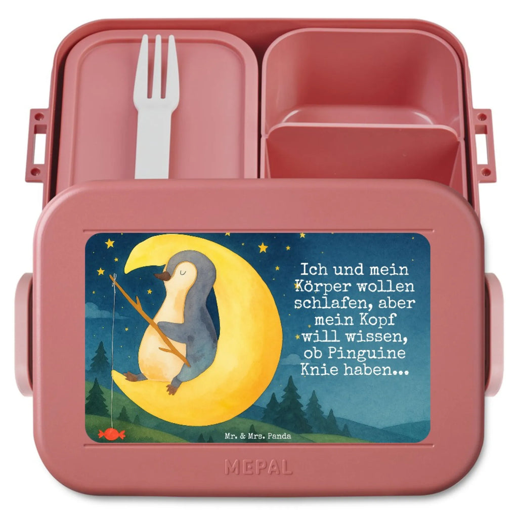 MEPAL Bentobox Pinguin Mond Design Bentobox, Lunchbox, Brotdose, Pinguin, Schlafstörungen, Nachtruhe, Pinguine, schlafen, Schlafzimmer, Spruch, Einschlafen, Gästezimmer