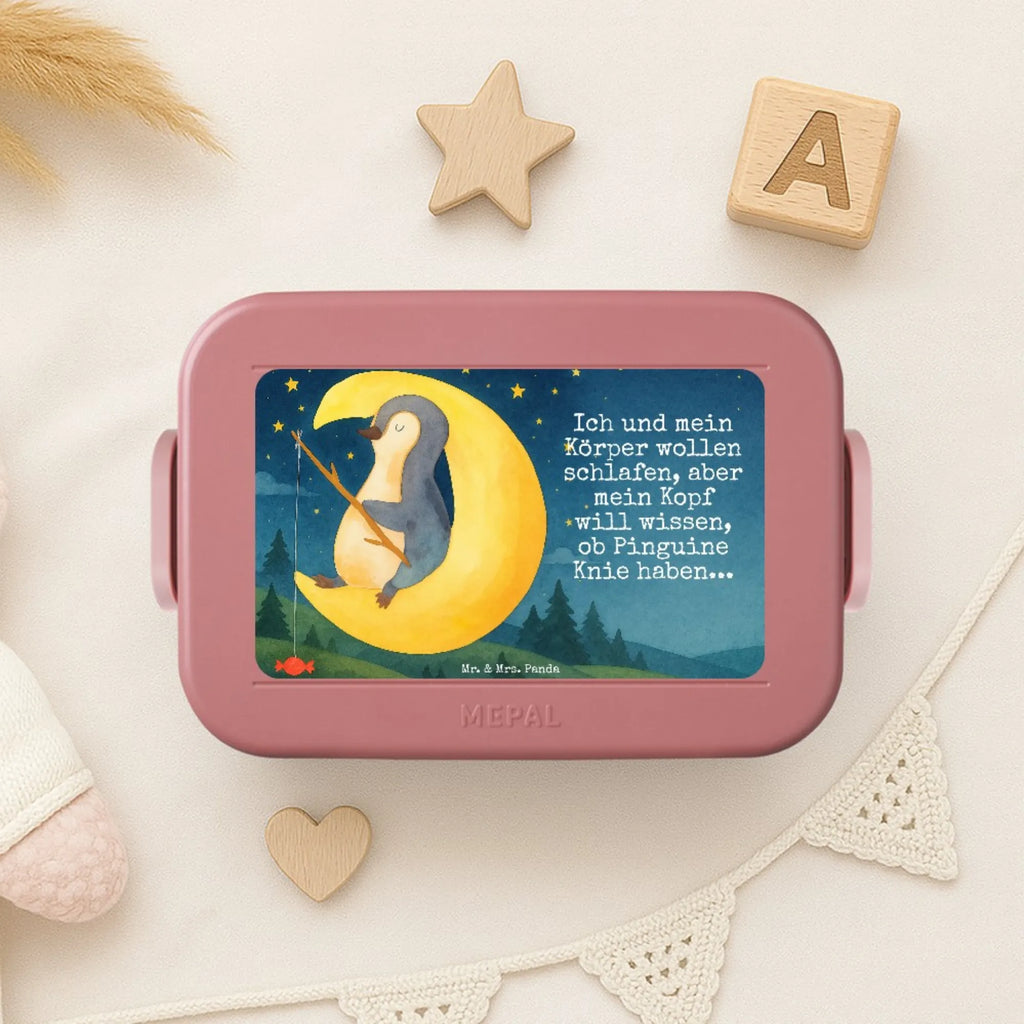 MEPAL Bentobox Pinguin Mond Design Bentobox, Lunchbox, Brotdose, Pinguin, Schlafstörungen, Nachtruhe, Pinguine, schlafen, Schlafzimmer, Spruch, Einschlafen, Gästezimmer