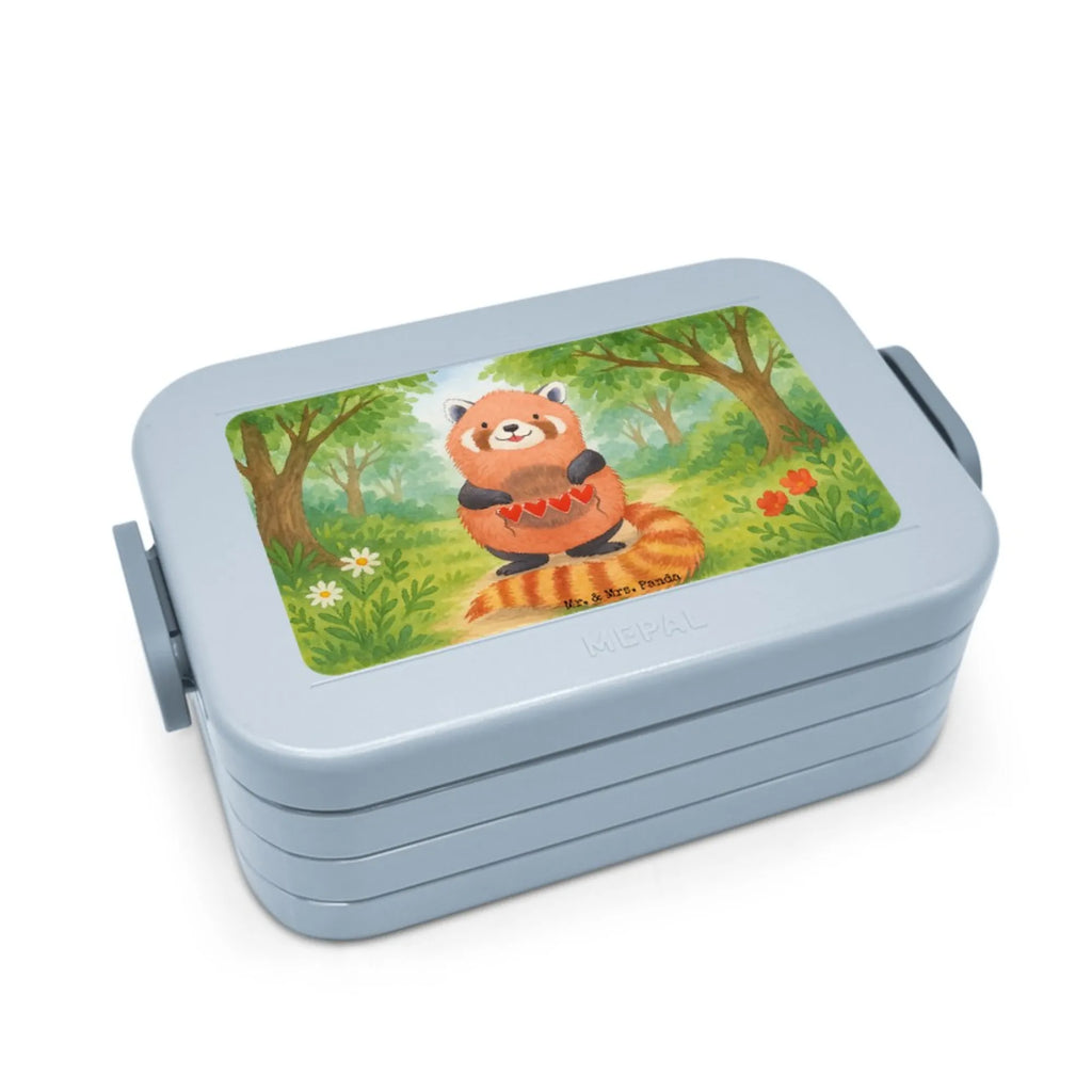 MEPAL Bentobox Roter Panda Design Lunchbox, Bentobox, Brotdose, Tiermotive, Gute Laune, lustige Sprüche, Tiere, Herz, Lieblingsmensch, Liebe, Panda, Rot, Liebling