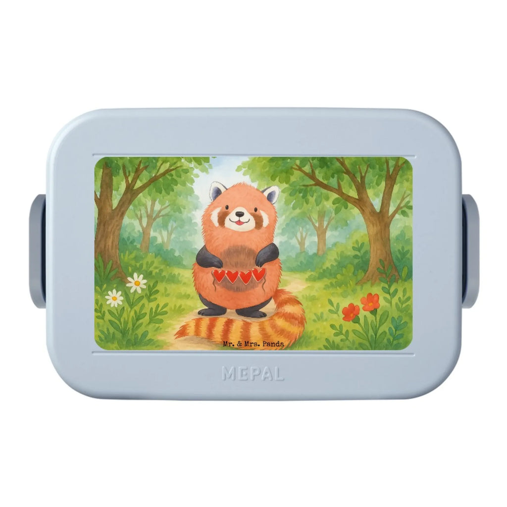 MEPAL Bentobox Roter Panda Design Lunchbox, Bentobox, Brotdose, Tiermotive, Gute Laune, lustige Sprüche, Tiere, Herz, Lieblingsmensch, Liebe, Panda, Rot, Liebling