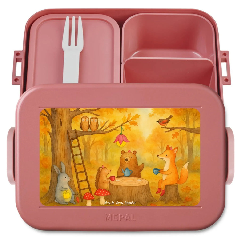 MEPAL Bentobox Waldtiere Picknick Design Bentobox, Lunchbox, Brotdose, Tiermotive, Gute Laune, lustige Sprüche, Tiere, Fuchs, Wald, Hase, Picknick, Igel, Waldtiere, Maus, Eichhörnchen