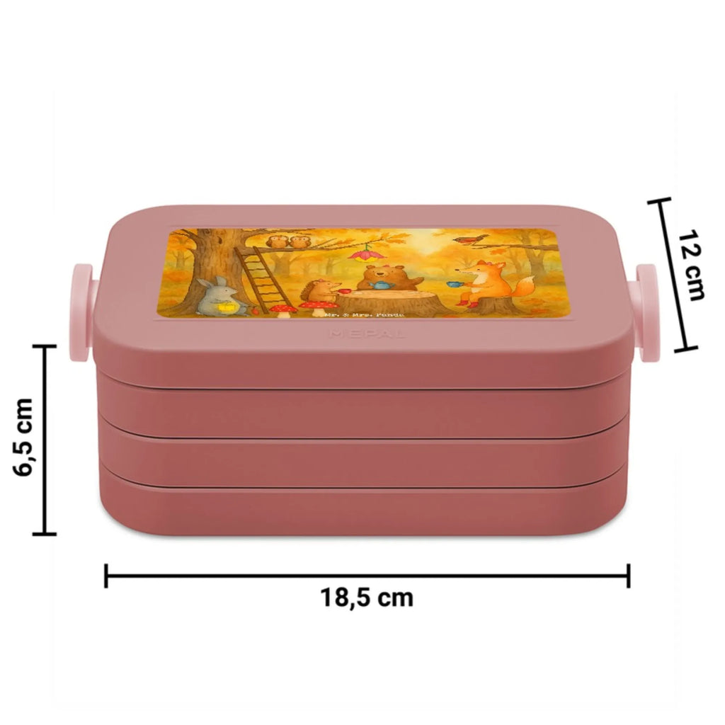 MEPAL Bentobox Waldtiere Picknick Design Bentobox, Lunchbox, Brotdose, Tiermotive, Gute Laune, lustige Sprüche, Tiere, Fuchs, Wald, Hase, Picknick, Igel, Waldtiere, Maus, Eichhörnchen