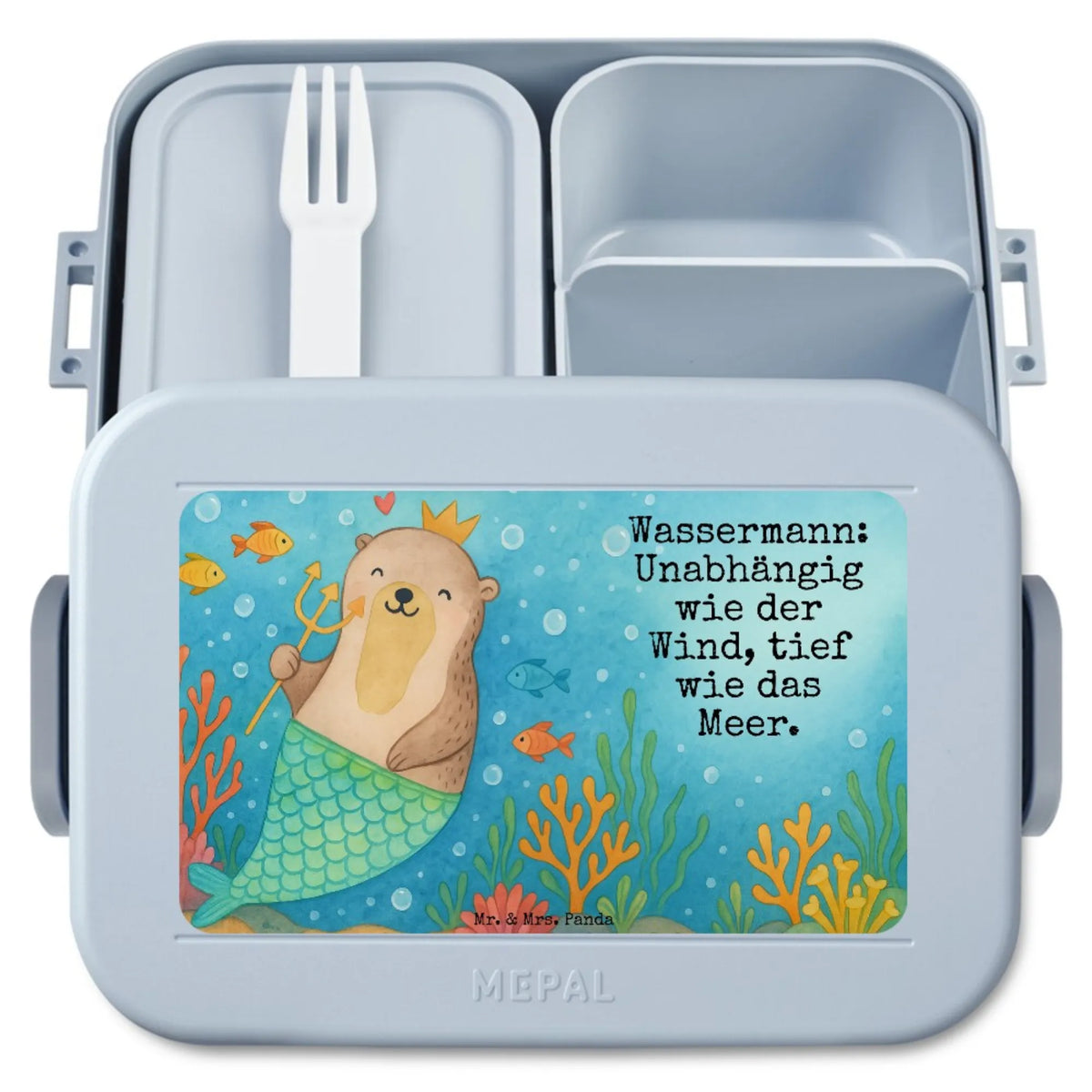 MEPAL Bentobox Wassermann Astrologie Design Snackbox, Bento Box, Vesperbox, Essensbehälter, Frischhaltedose, Bentobox, Lebensmittelbehälter, Jausenbox, Essensbox, Lunchbox, Snackdose, Bento-Brotdose, Meal Prep Box, Astrologie, Horoskop, Sternzeichen, Tierkreiszeichen, Aszendent, Geschenk, Wassermann, Geburtstagsgeschenk