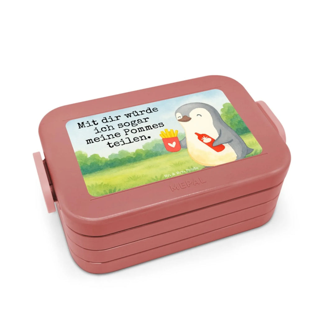 MEPAL Bentobox Pinguin Pommes Design Bentobox, Brotdose, Lunchbox, Liebe, Partner, Freund, Freundin, Ehemann, Ehefrau, Heiraten, Verlobung, Heiratsantrag, Liebesgeschenk, Jahrestag, Hocheitstag, Hochzeitstag, Geschenk für Partner, Geschenk für Frauen, für Männer, Geschenk für Freundin, für Ehemann, Valentinstag, Liebesbeweis, Mitbringsel