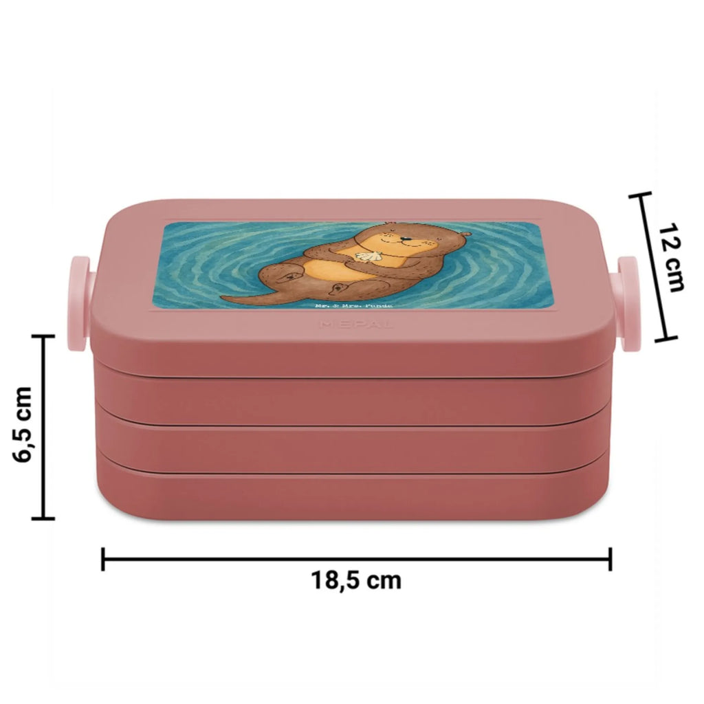 MEPAL Bentobox Otter Muschel Design Bentobox, Brotdose, Lunchbox, Otter, Fischotter, Seeotter, Otterliebe, Büro, Tagträumen, träumen, Motivation, grübeln
