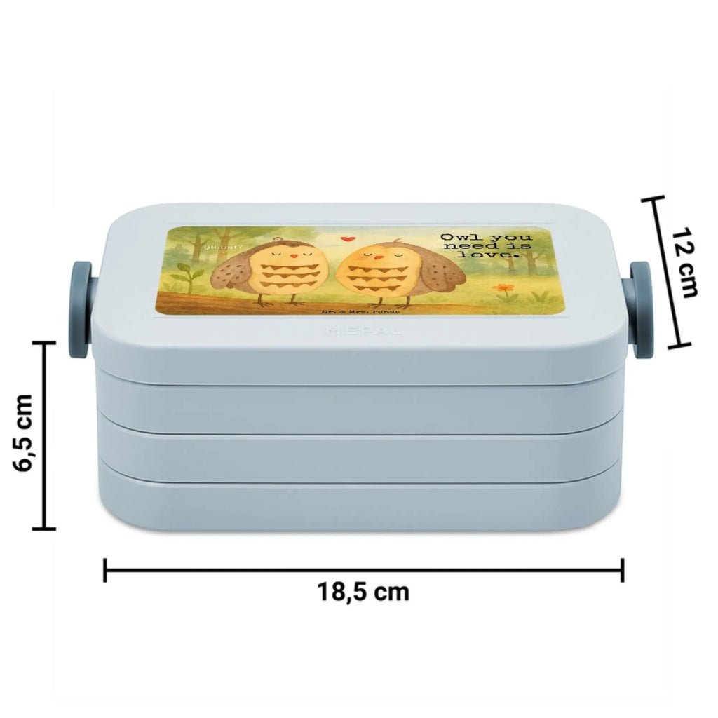 MEPAL Bentobox Eulen Liebe Design Bentobox, Brotdose, Lunchbox, Eule, Liebe Spruch, Liebe, Owl, Wortspiel lustig, Freundin Geschenk, All you need is love, Eule Deko, Freund, Hochzeit Spruch