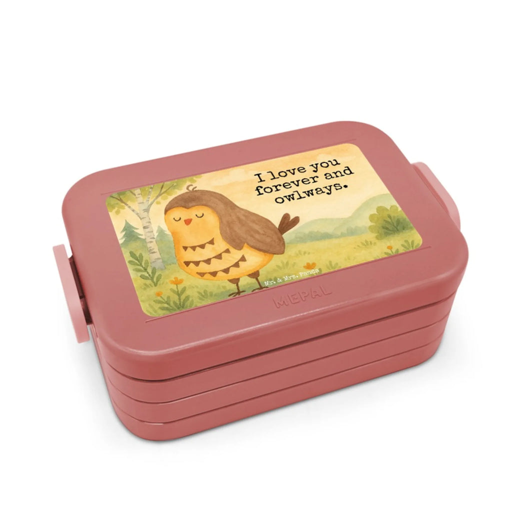 MEPAL Bentobox Eule Zufrieden Design Bentobox, Brotdose, Lunchbox, Eule, Romantisch, Spruch schön, Geschenk Hochzeitstag, Eule deko, Owl, Eule Spruch, Wortspiel lustig, Liebe Spruch