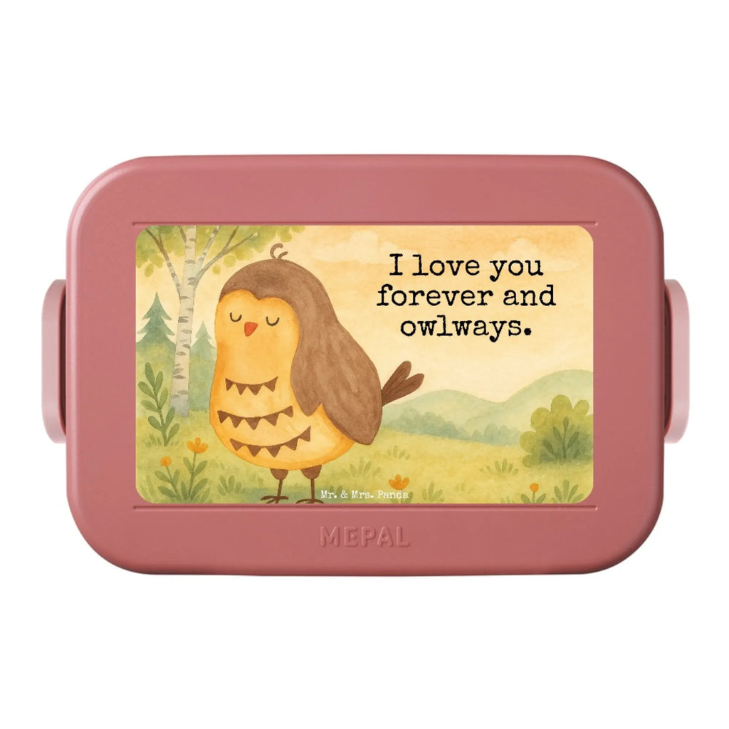 MEPAL Bentobox Eule Zufrieden Design Bentobox, Brotdose, Lunchbox, Eule, Romantisch, Spruch schön, Geschenk Hochzeitstag, Eule deko, Owl, Eule Spruch, Wortspiel lustig, Liebe Spruch