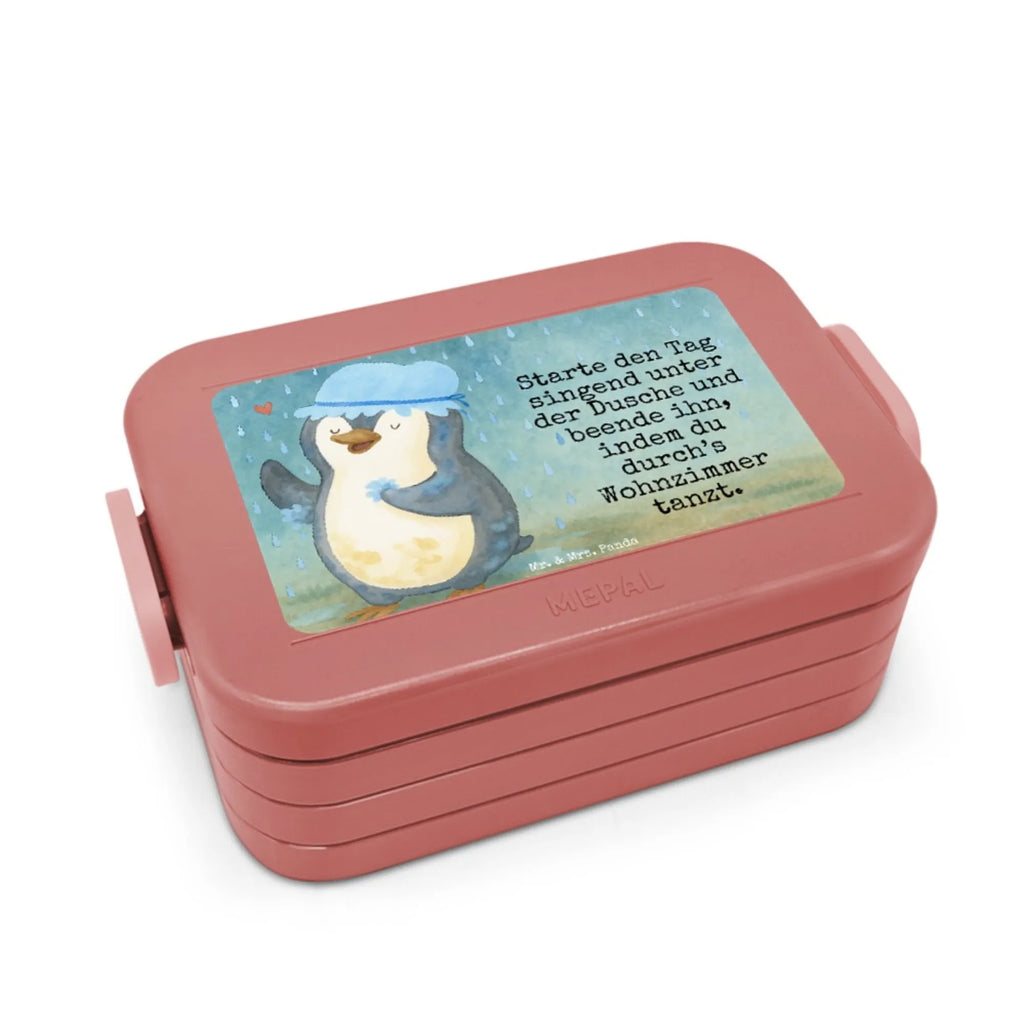 MEPAL Bentobox Pinguin Duschen Design Brotdose, Lunchbox, Bentobox, Pinguin, Dusche, Pinguine, glücklich sein, Neuanfang, Motivation, Lebensmotto, duschen, Neustart