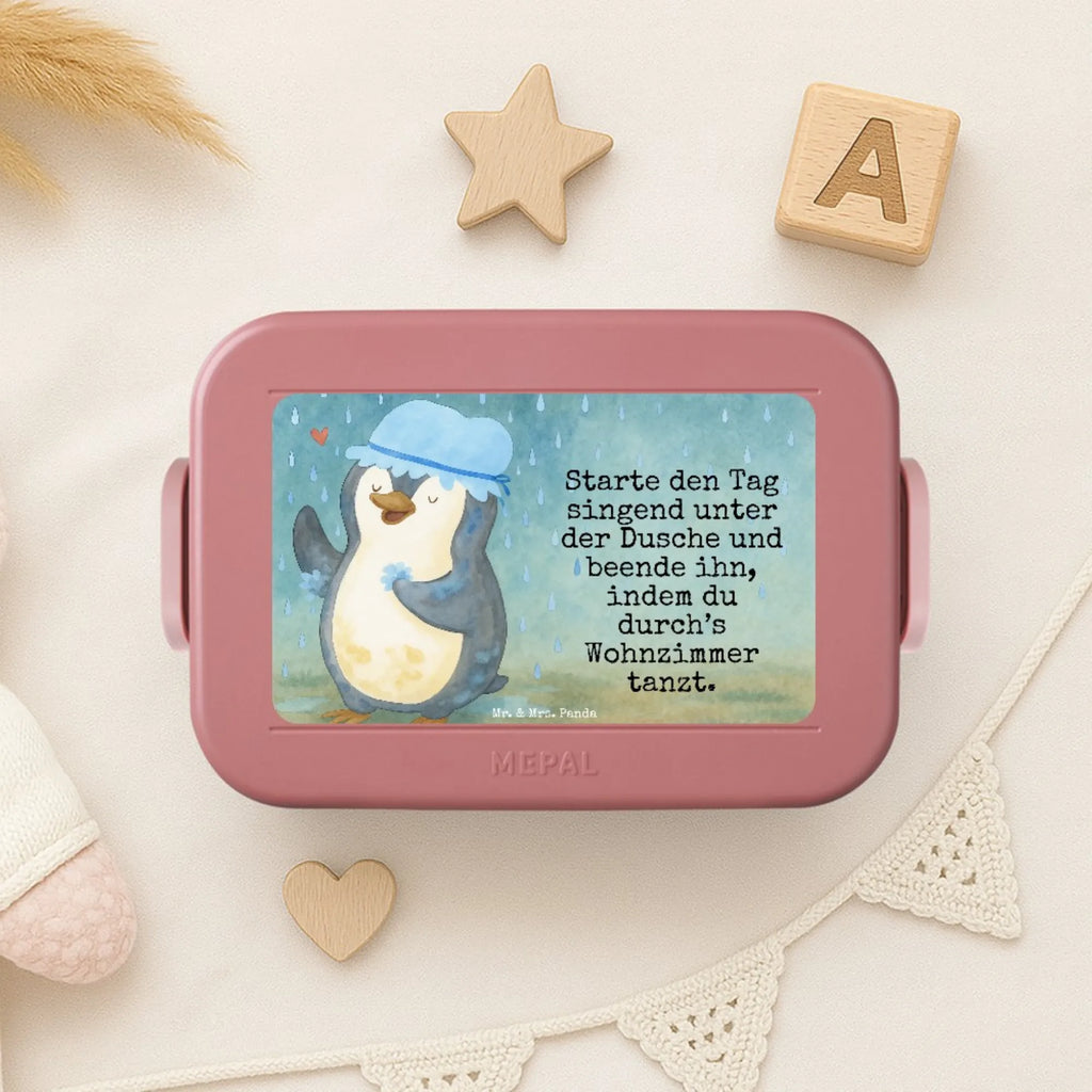 MEPAL Bentobox Pinguin Duschen Design Brotdose, Lunchbox, Bentobox, Pinguin, Dusche, Pinguine, glücklich sein, Neuanfang, Motivation, Lebensmotto, duschen, Neustart
