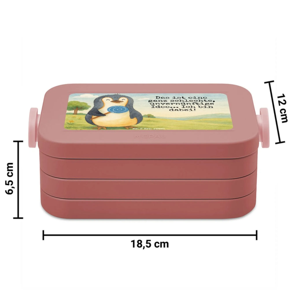 MEPAL Bentobox Pinguin Lolli Design Brotdose, Lunchbox, Bentobox, Pinguin, Lolli, Rebell, Süßigkeiten, Blödsinn, Ganove, Gauner, Rabauke, Spruch, Pinguine