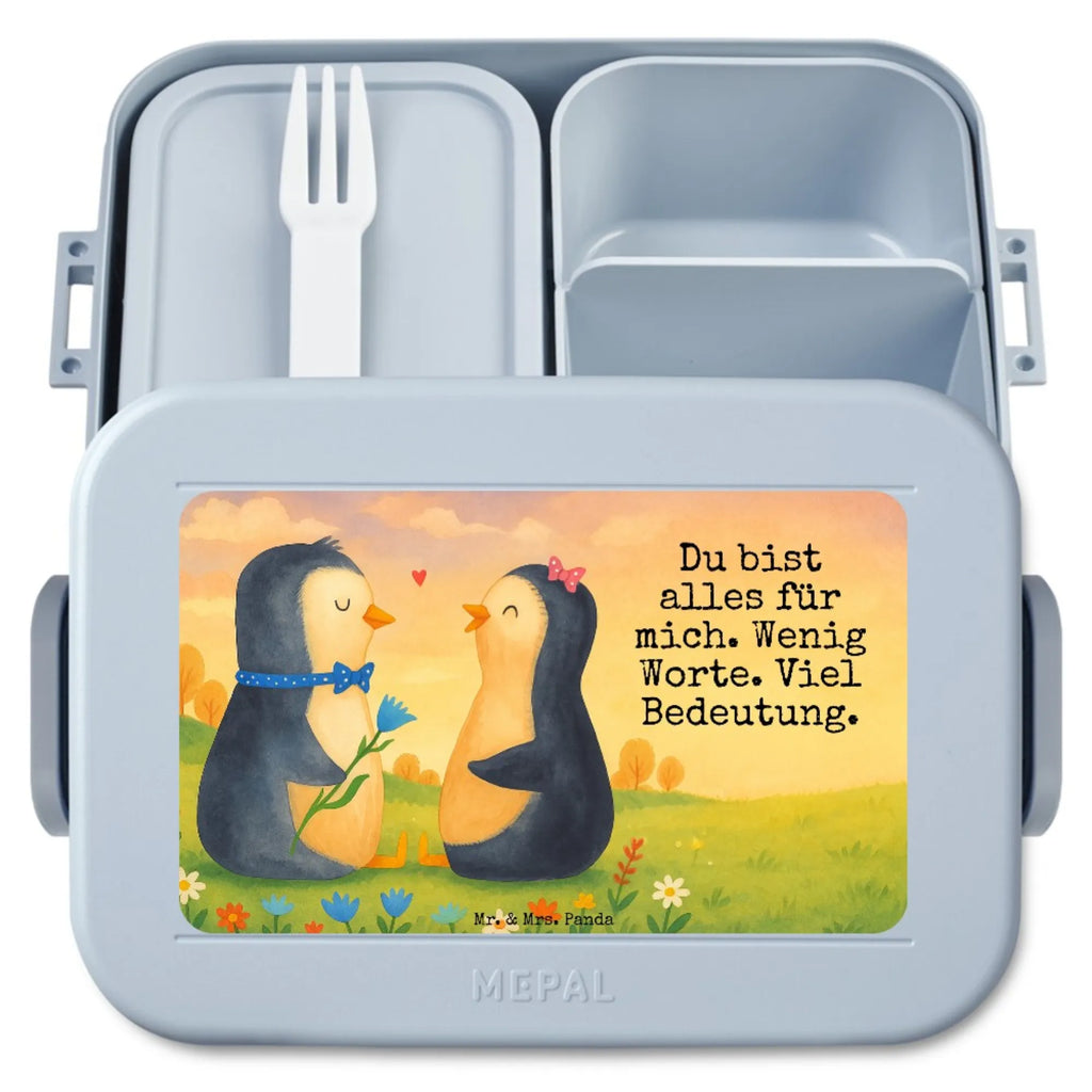 MEPAL Bentobox Pinguin Pärchen Design Bentobox, Brotdose, Lunchbox, Pinguin, Hochzeit, Pinguine, Hochzeitsgeschenk, Traumpaar, Liebe, Liebesgeschenk, Liebespaar, Jahrestag, große Liebe, Liebesbeweis, Hochzeitstag, Verlobung